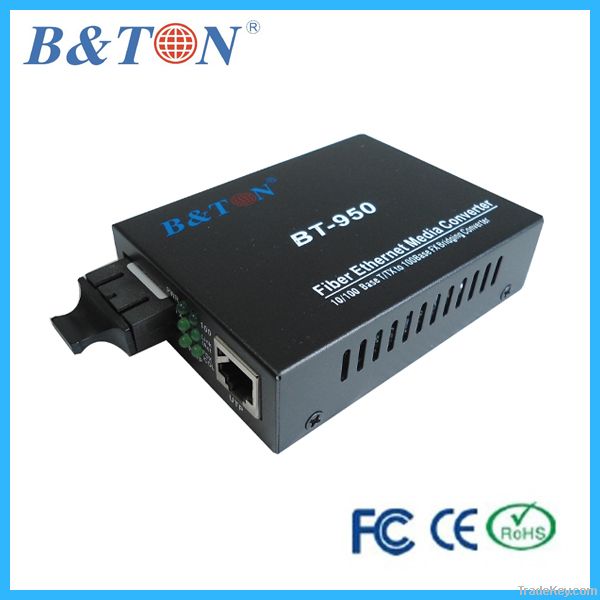 10/1000Mbps Single mode Simplex Fiber media converter