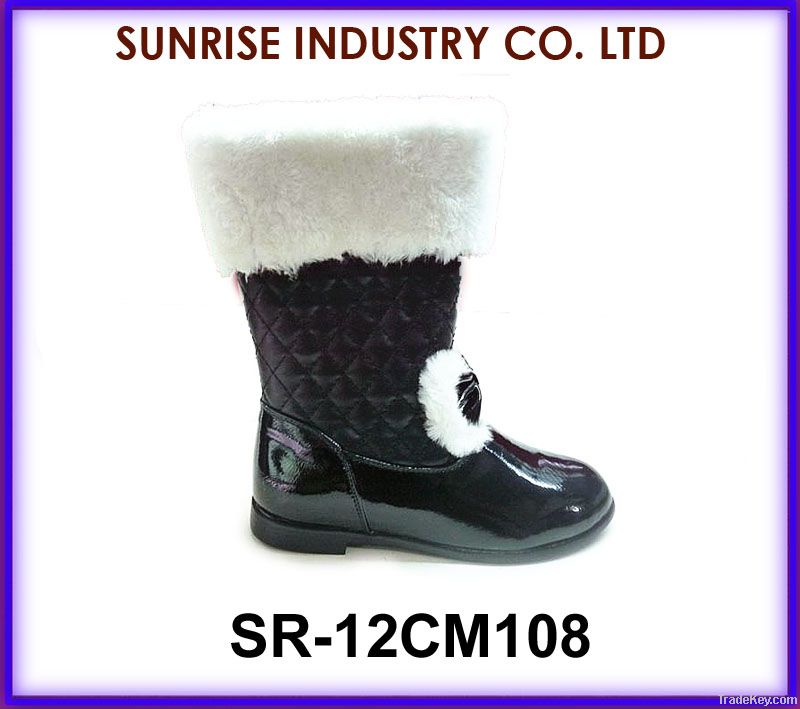 2012 fashion cheap winter knee high boots shoes for kids