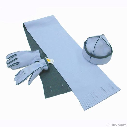 warm polar fleece 3 set scarf