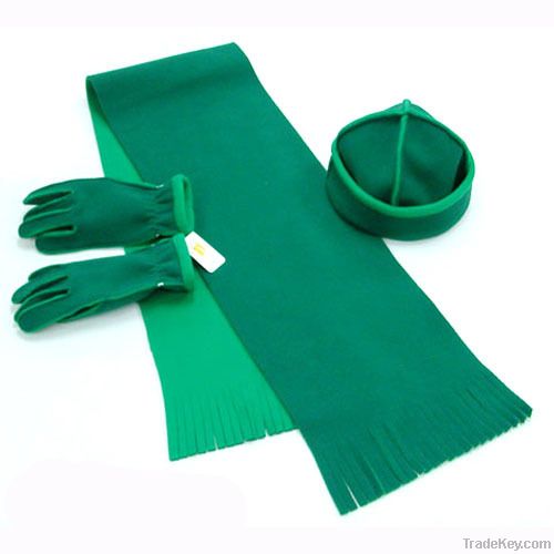 warm polar fleece 3 set scarf