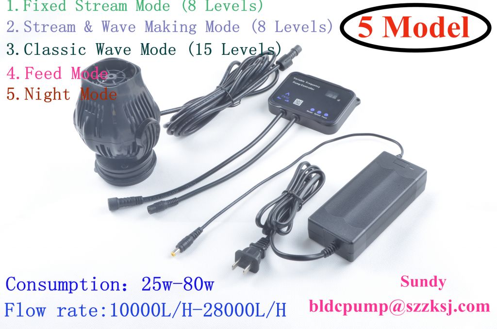 24W/40W/60W/80W Aquarium Fish Tank Wave Maker DC24V