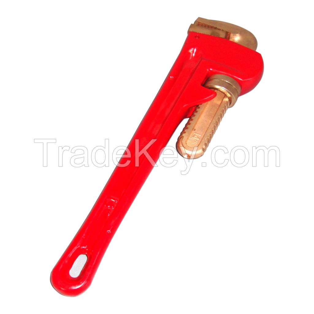 Copper alloy pipe wrench, Non-sparking and explosion proof safety tool