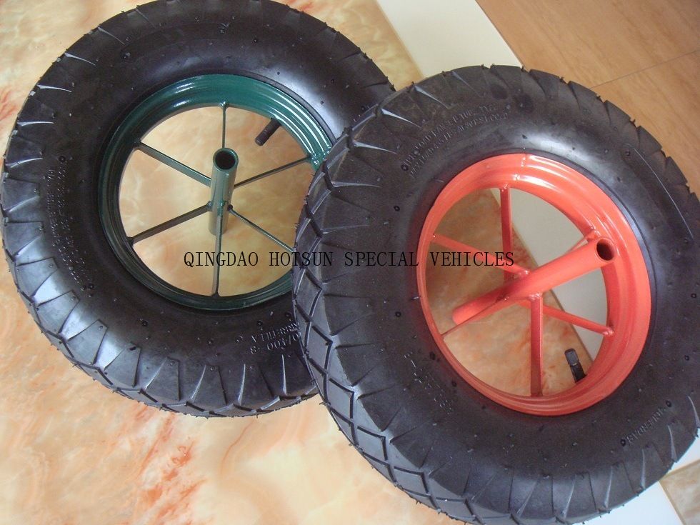 Penumatic rubber wheel, wheel barrow wheel 400-8