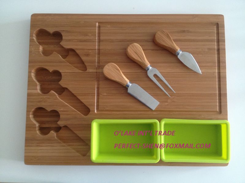 free-stand multi-function bamboo cutting board