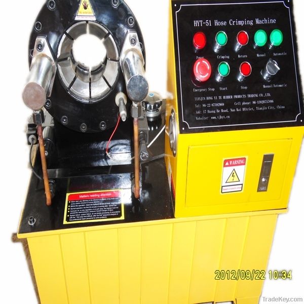 CE certificate HYT-51 Electric hydraulic hose crimping machine