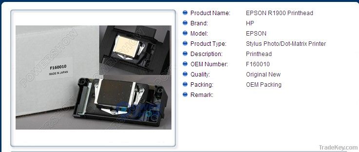 Original new EPSON R1900 Printhead F160010  printer parts