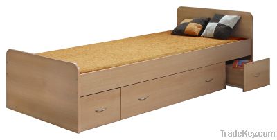 wood bed, wood furniture