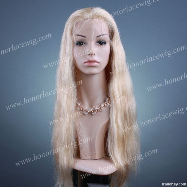 Highlight color beautiful blonde body wave top quality very long lace