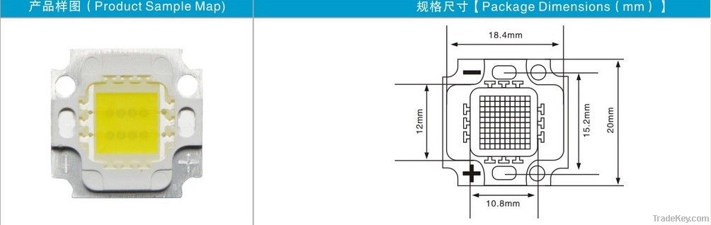 12V 10W high power LED