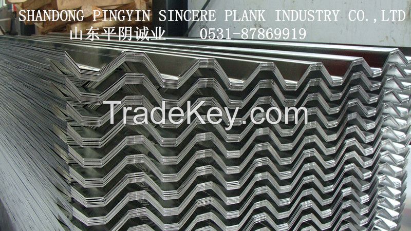 V-125-750 type aluminum sheet