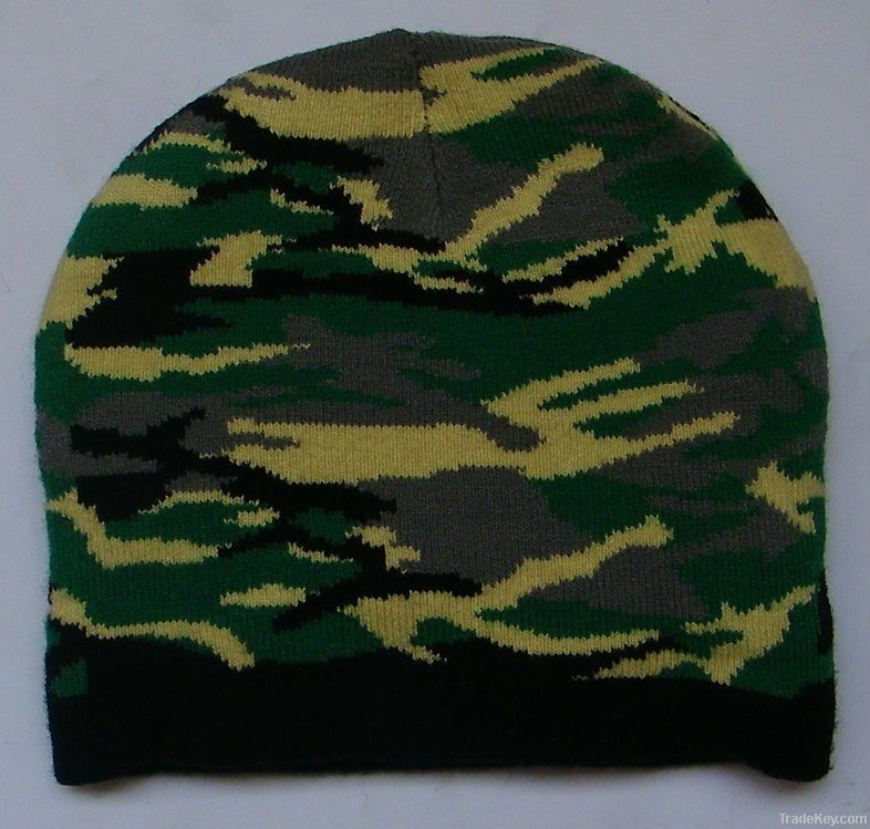 jacquard knitted hat