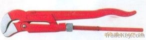 Bent nose pipe wrench