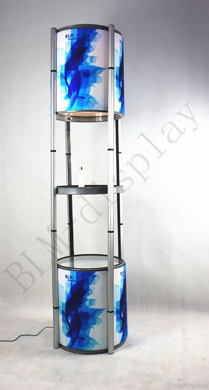 spiral showcase portable display rack promotion counter