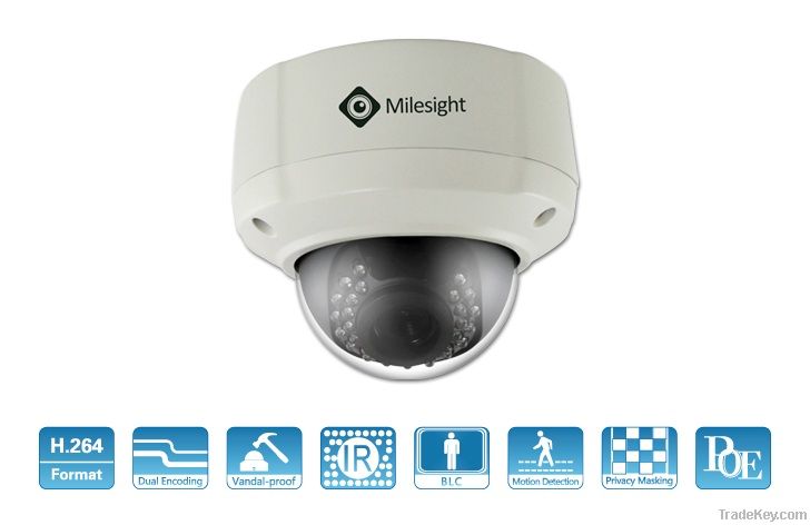 1.3MP HD Vandal-Resistant Network IR Dome Camera