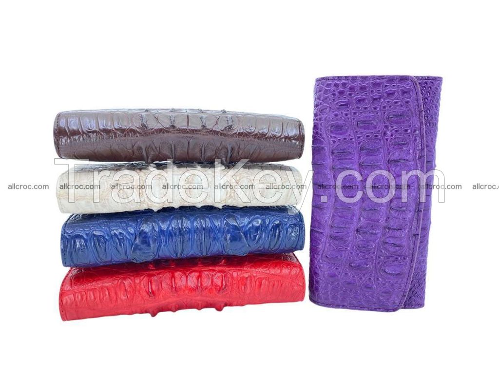 Women’s Crocodile skin wallet long trifold tail part