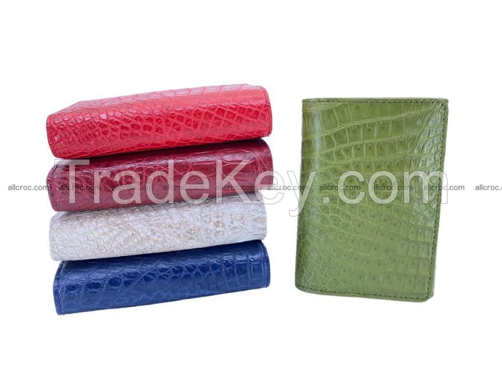 Crocodile skin wallet for women, trifold from crocodile leather