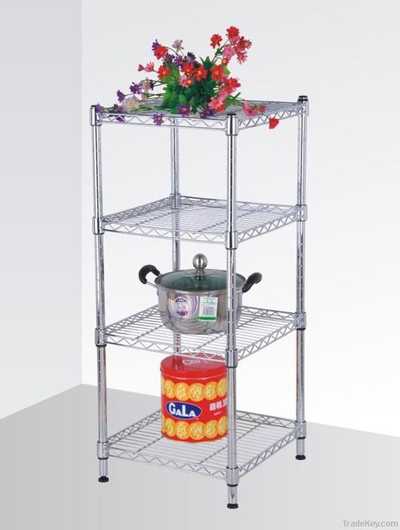 fan-shape wire shelving