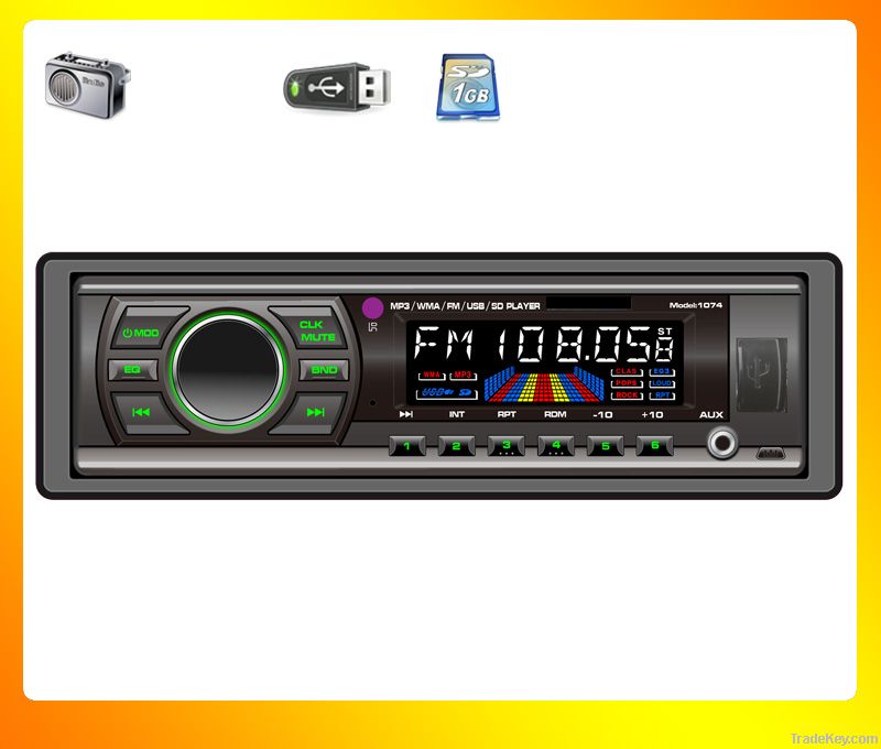 deckless In-dash car mp3 player, car radio FM+USB+SD car stereo