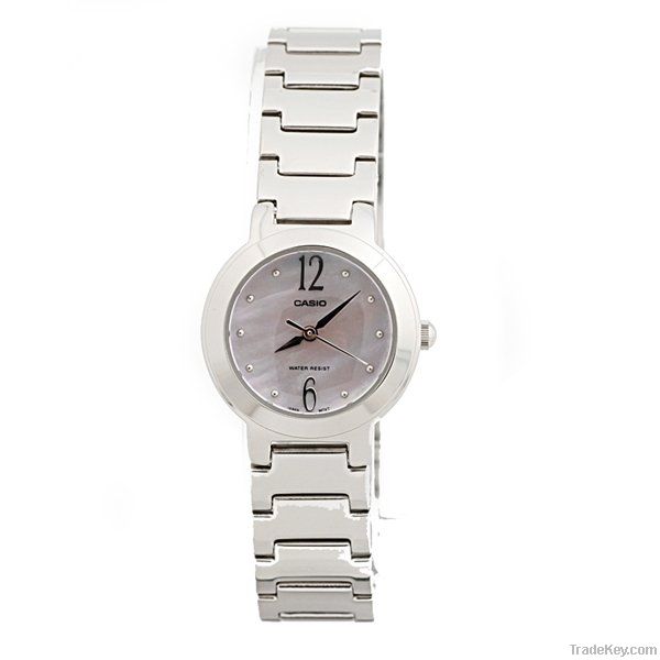 Mother-of-Pearl Lady Dress Watch With Pure Steel Band Bracelet