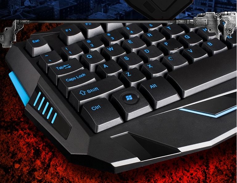 2.4GHz RF wireles gaming keyboard mouse for common computer