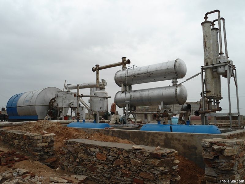 10 tons waste tyre pyrolysis plant for crude oil