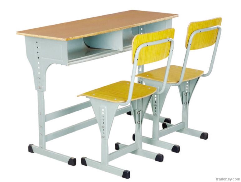 School desk and chair