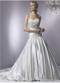 Mermaid Sweetheart Court Train Taffeta Wedding Dress