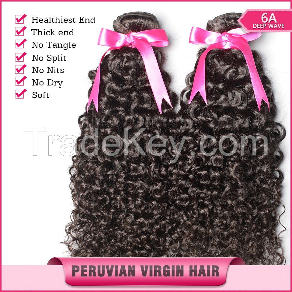 6A Brazilian Virgin Human Hair Deep Wave