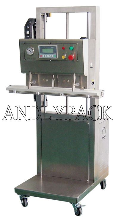 Vertical outside pump vacuum sealer for rice, vegetables