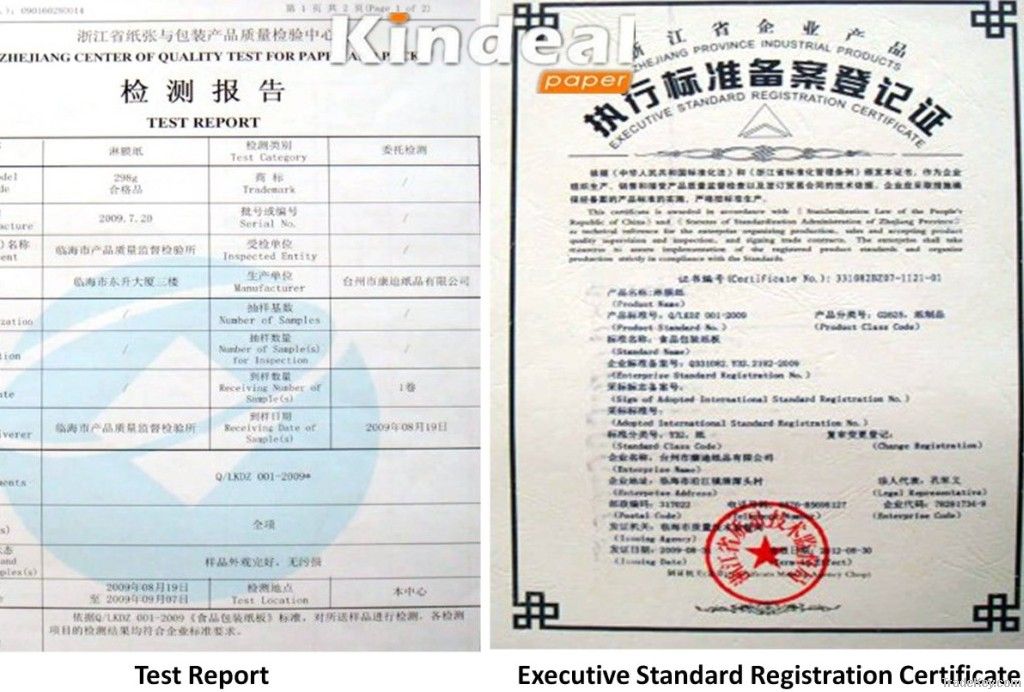 food grade single PE coated paper for cup