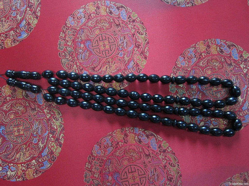 Black Coral Rosary Rice Beads