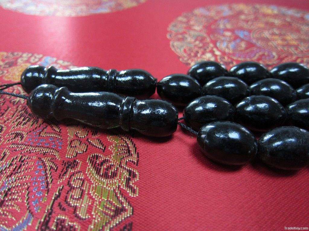 Black Coral Rosary Rice Beads