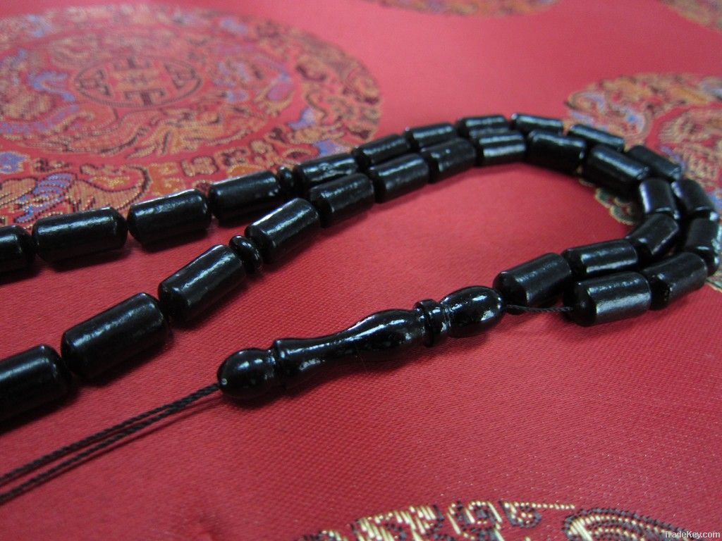 Black Coral Rosary Column Beads