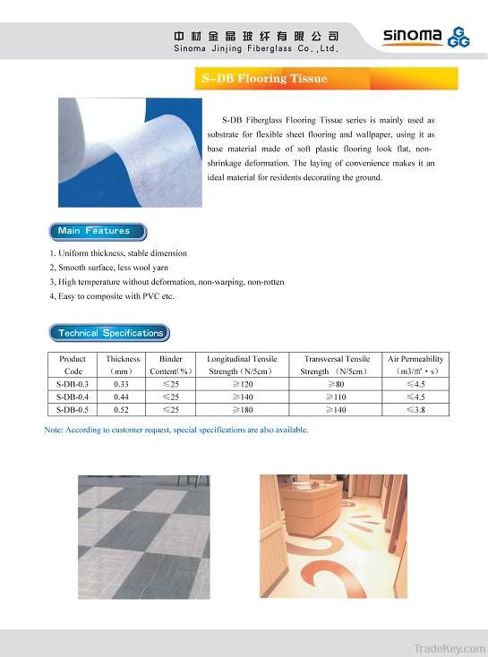 Fiberglass Flooring Tissue/Mat