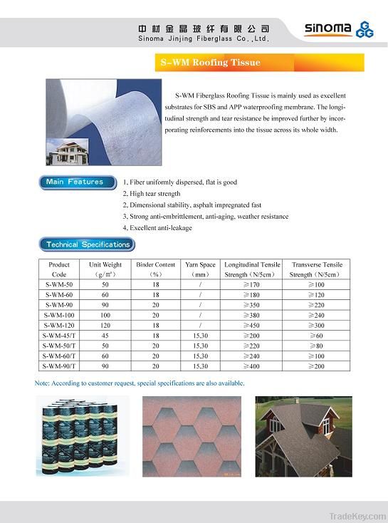 Fiberglass Roofing Tissue