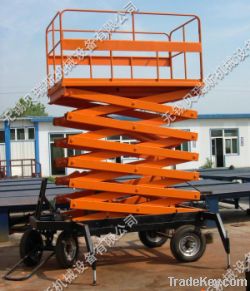 Movable hydraulic scissor lift