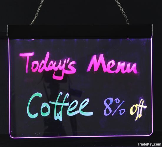 Transparent Handwriting Ad Desktop Led Menu Board