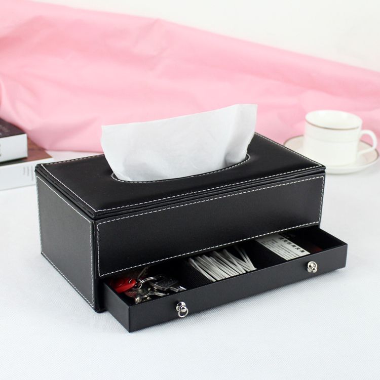 leather tissue box storage box,multifuction tissue box