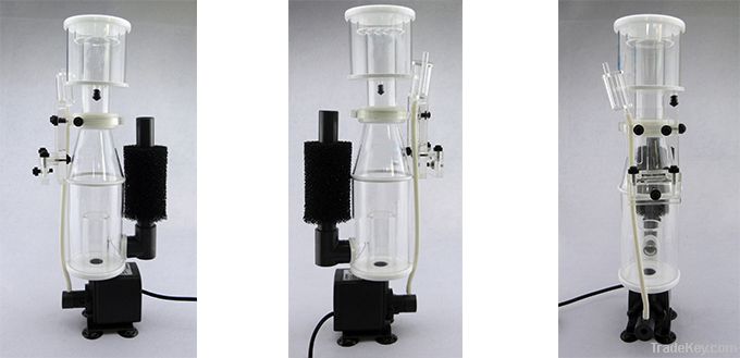 Reef seatwater aquarium needlewheel cone protein skimmer