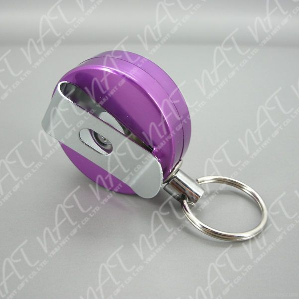 retractable reel key chain