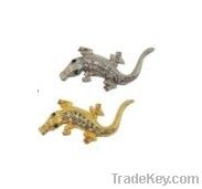 Gecko Design Metal Car Logo Sticker