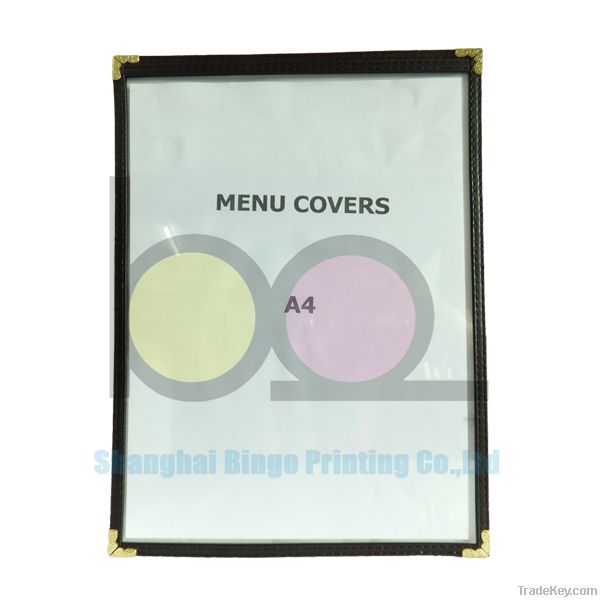 Clear Restaurant Menu Cover Folder Single