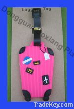 Cute Luggage Case Shaped Soft PVC Luggage Tag