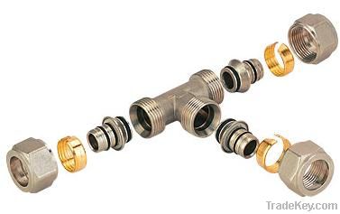 Compression fitting for PEX pipe