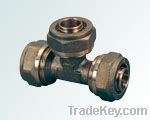 Compression fitting for PEX pipe