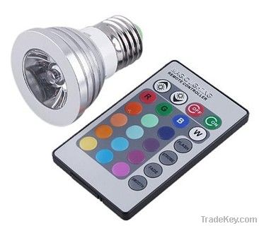 3W RGB led spotlight with IR remote control