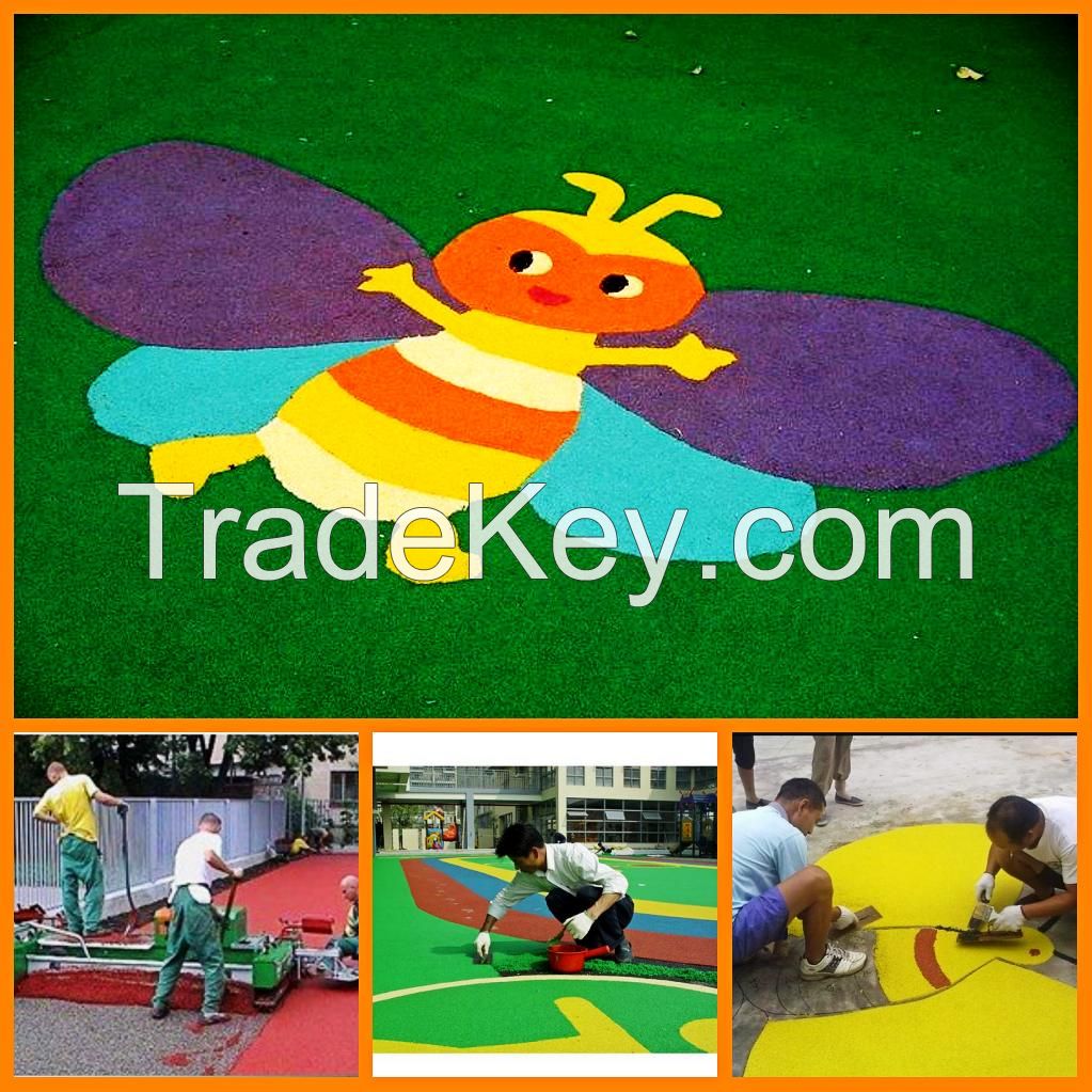 Cheap Rubber Flooring , EPDM rubber playground, USD110/ton ! -G-I-15011204