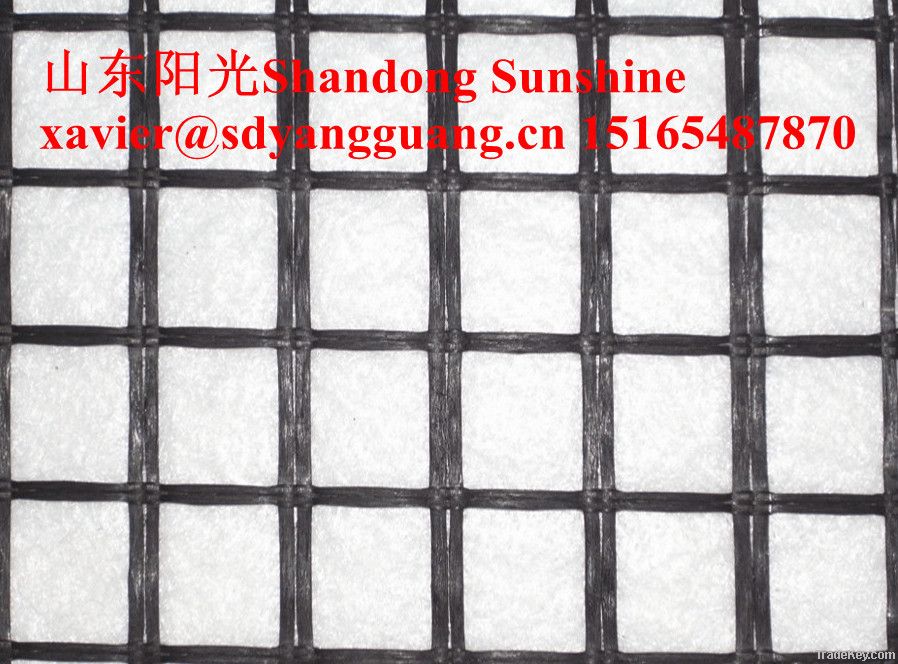 Fiberglass geogrid composite geotextile