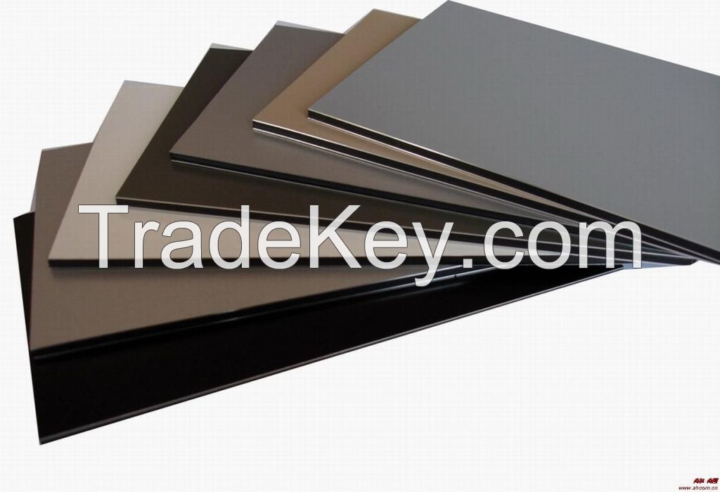 silver /ivory white  PE/PVDF Coated Aluminium Composite Panel