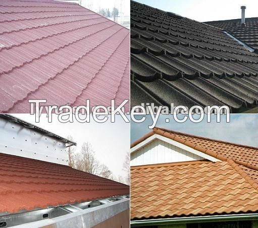 bond stone coated steel roofing tile/classic stone coated roof tile